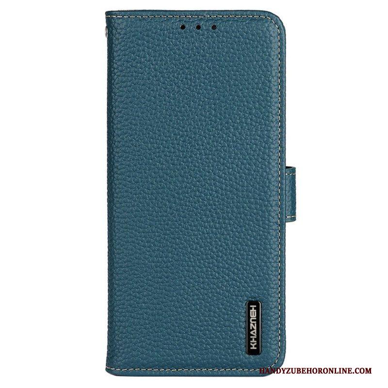 Folio-hoesje voor Samsung Galaxy S23 5G Khazneh Lychee Leer