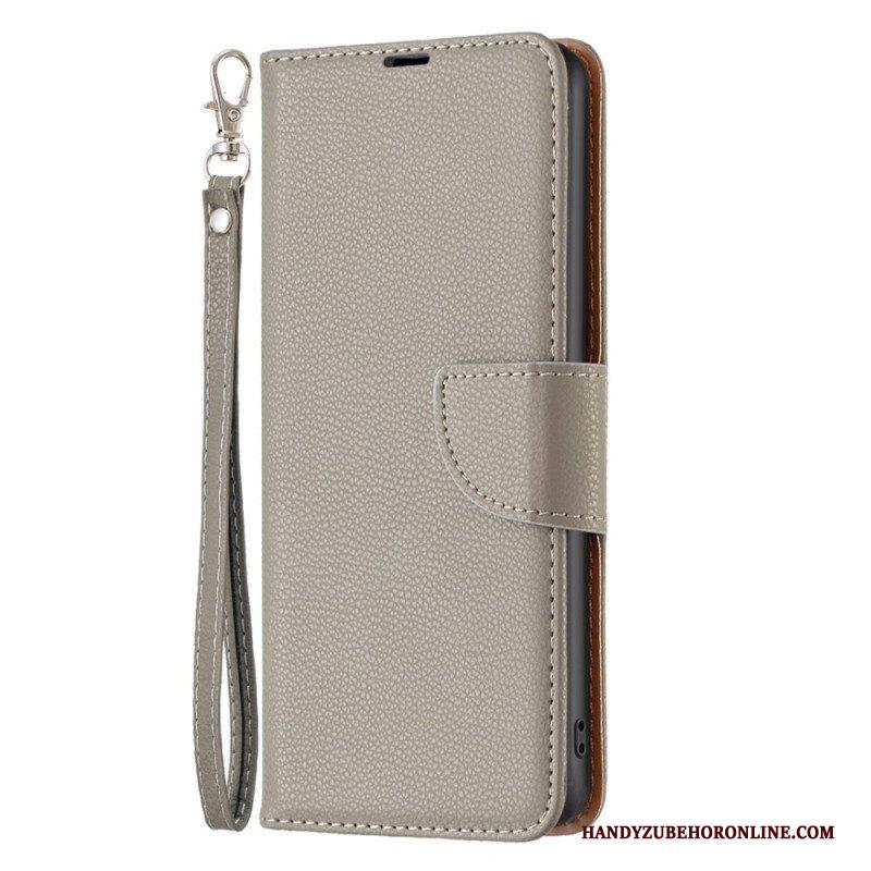 Folio-hoesje voor Samsung Galaxy S23 5G Lychee Schuine Sluiting