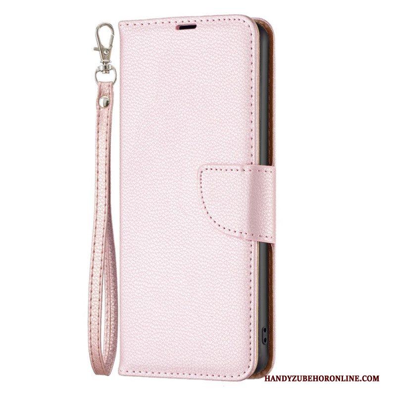 Folio-hoesje voor Samsung Galaxy S23 5G Lychee Schuine Sluiting