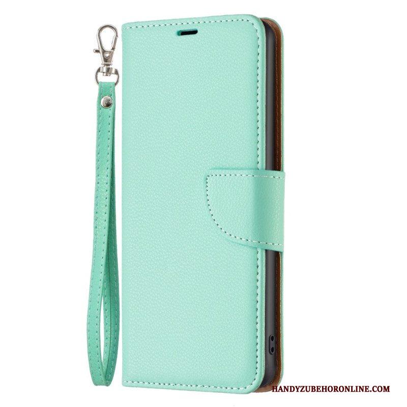 Folio-hoesje voor Samsung Galaxy S23 5G Lychee Schuine Sluiting