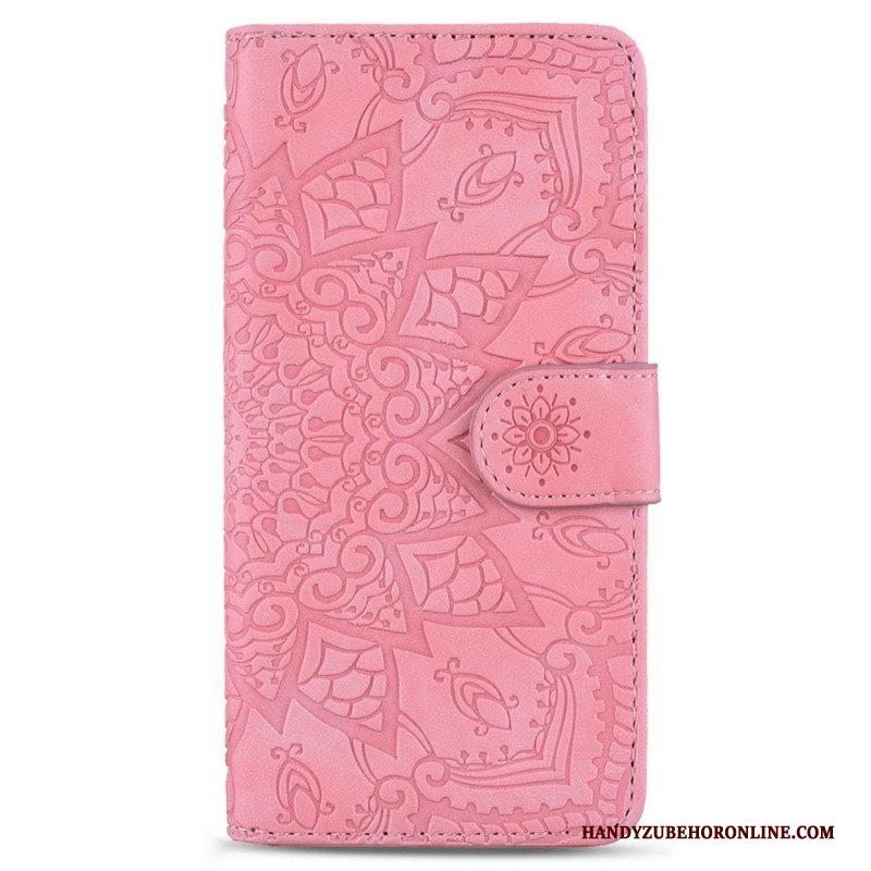 Folio-hoesje voor Samsung Galaxy S23 Plus 5G Met Ketting Stijlvolle Strappy Mandala