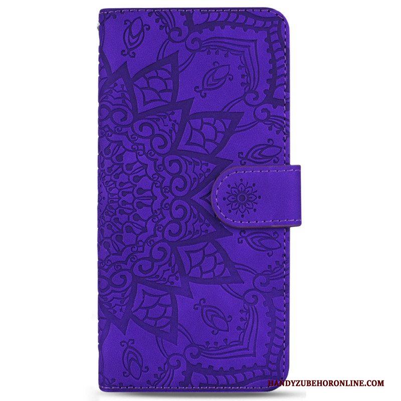 Folio-hoesje voor Samsung Galaxy S23 Plus 5G Met Ketting Stijlvolle Strappy Mandala