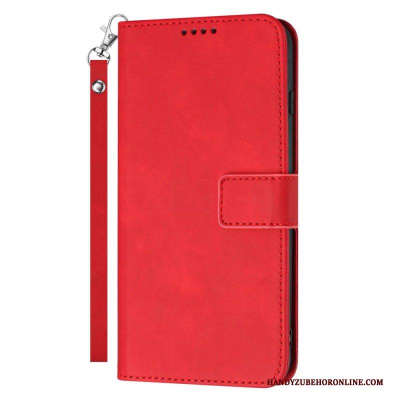 Folio-hoesje voor Samsung Galaxy S23 Ultra 5G Met Ketting Vintage Bandjes