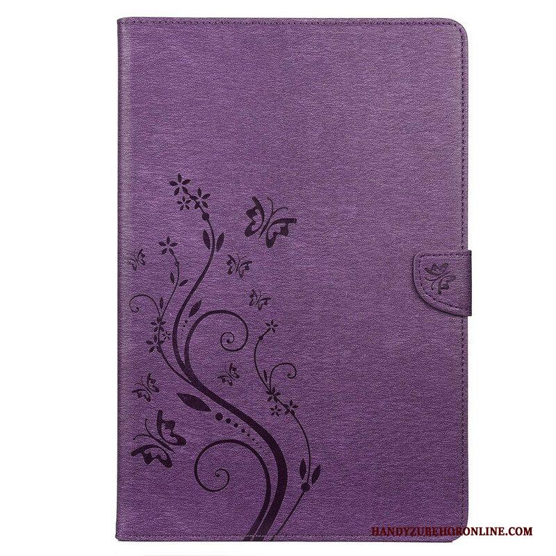 Folio-hoesje voor Samsung Galaxy Tab S8 Plus / Tab S7 Plus Bloemen Vlinders