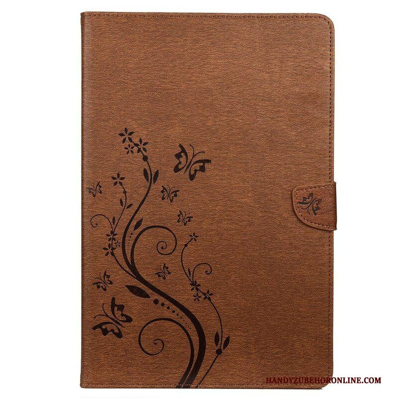 Folio-hoesje voor Samsung Galaxy Tab S8 Plus / Tab S7 Plus Bloemen Vlinders