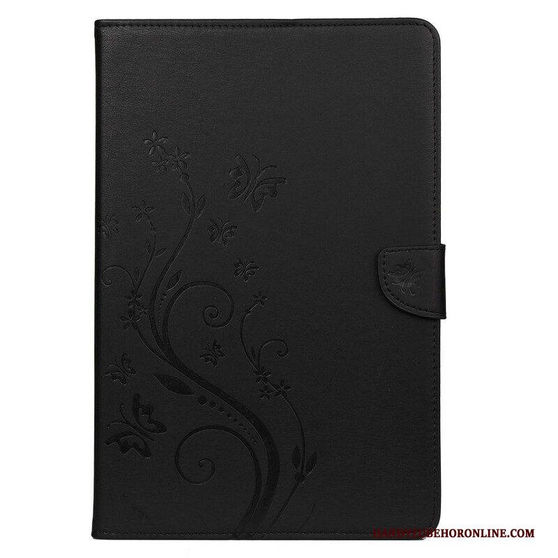 Folio-hoesje voor Samsung Galaxy Tab S8 / Tab S7 Bloemen Vlinders