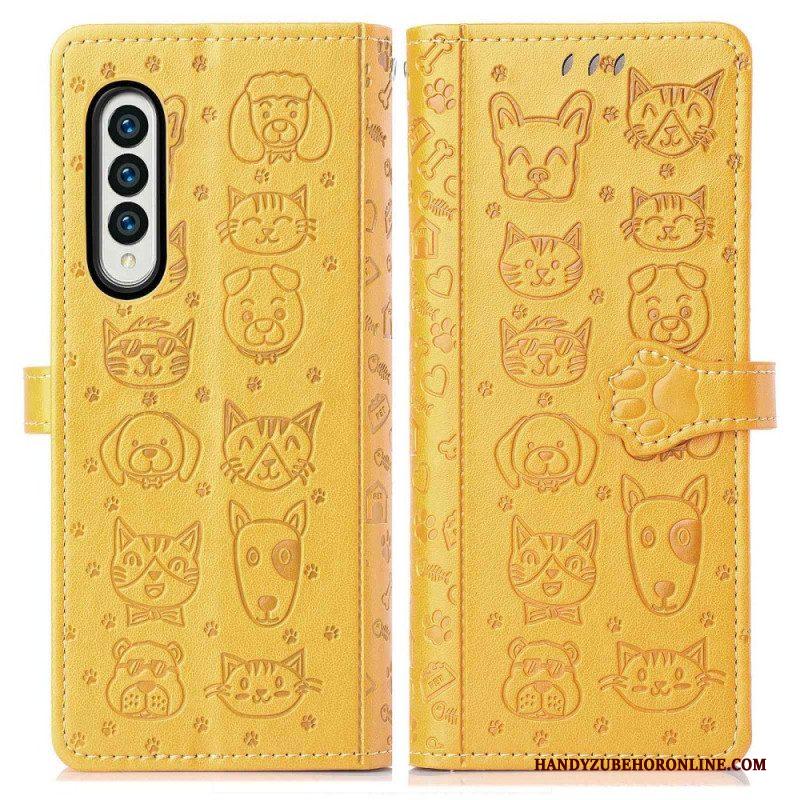 Folio-hoesje voor Samsung Galaxy Z Fold 4 Zoals Hond En Kat