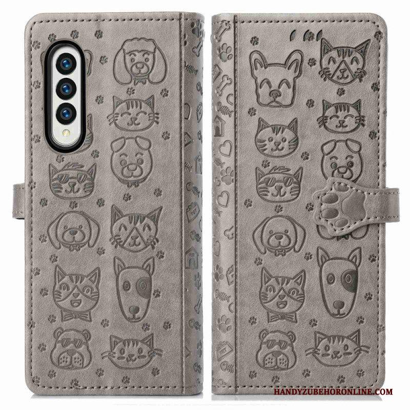 Folio-hoesje voor Samsung Galaxy Z Fold 4 Zoals Hond En Kat