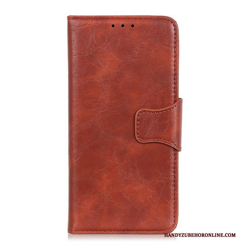 Folio-hoesje voor Sony Xperia 1 IV Gespleten Lederen Vintage Sluiting