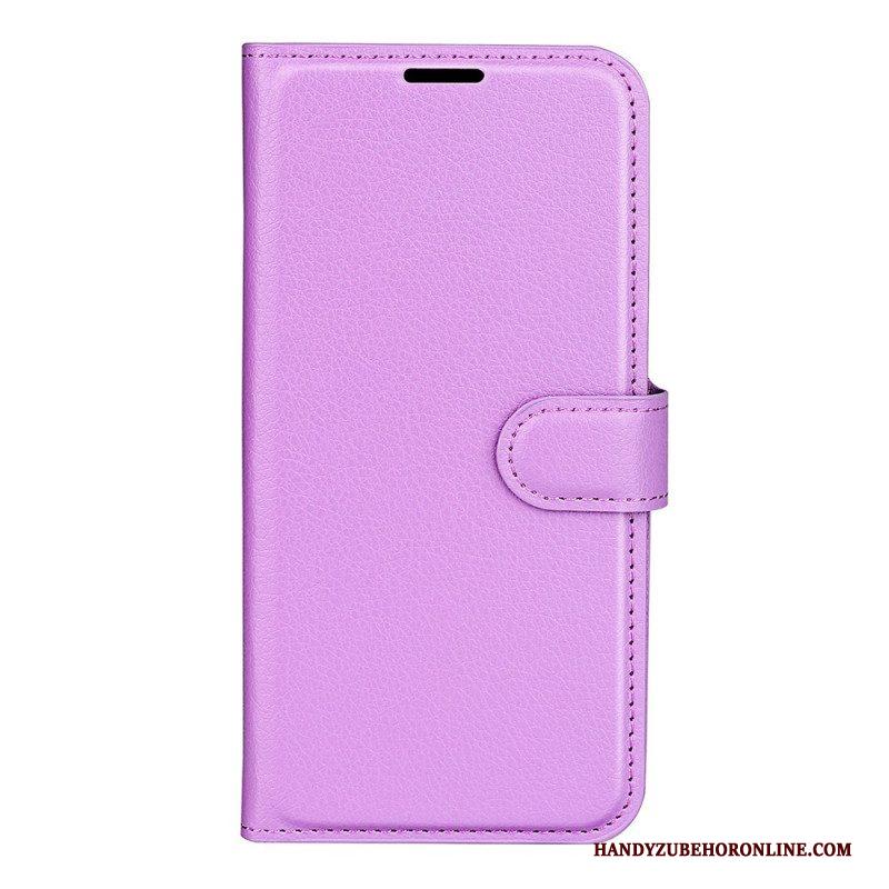Folio-hoesje voor Sony Xperia 1 IV Klassieke Lychee