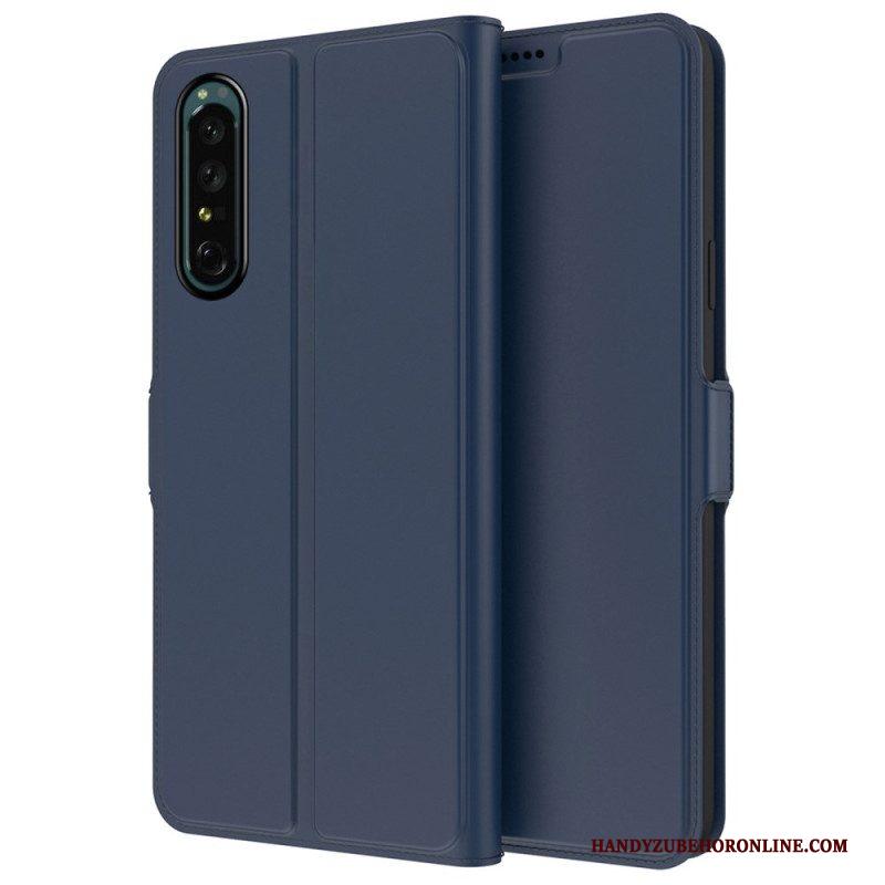 Folio-hoesje voor Sony Xperia 1 IV Slank Leereffect