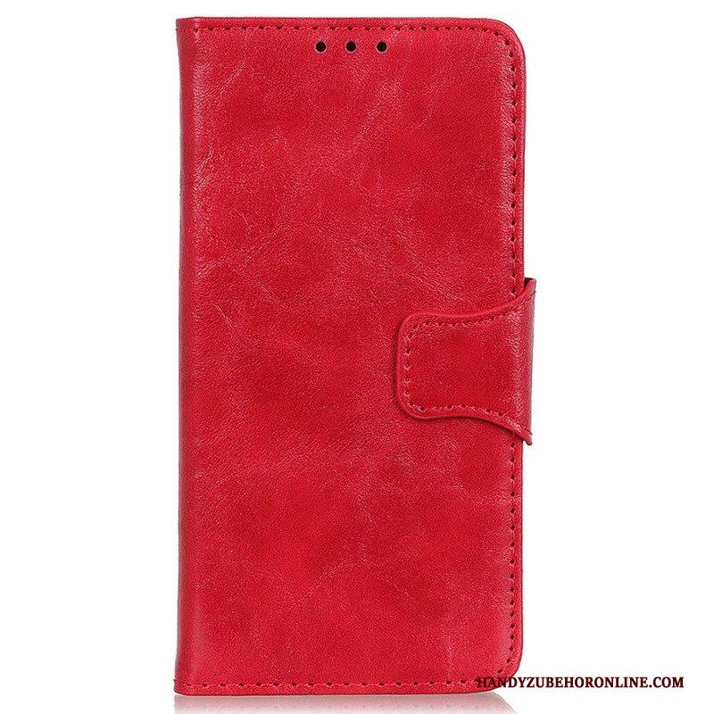 Folio-hoesje voor Sony Xperia 5 IV Gespleten Lederen Vintage Sluiting