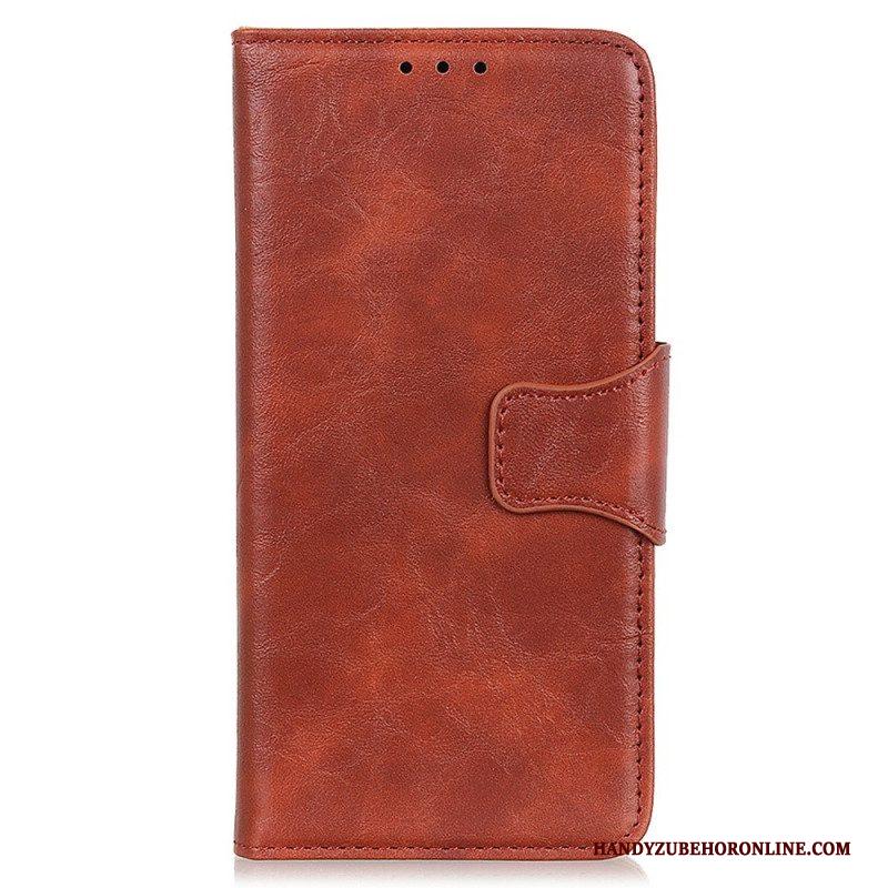 Folio-hoesje voor Sony Xperia 5 IV Gespleten Lederen Vintage Sluiting