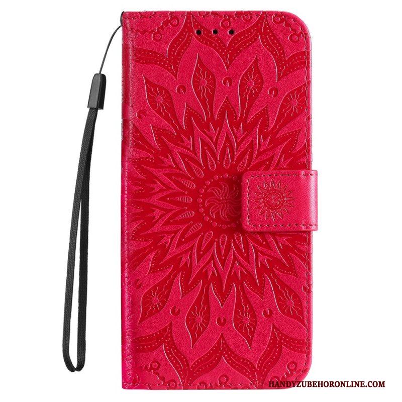 Folio-hoesje voor Xiaomi 12 Lite Mandala Zon Met Lanyard