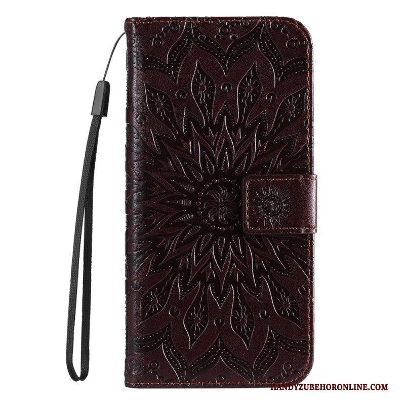 Folio-hoesje voor Xiaomi 12 Lite Mandala Zon Met Lanyard