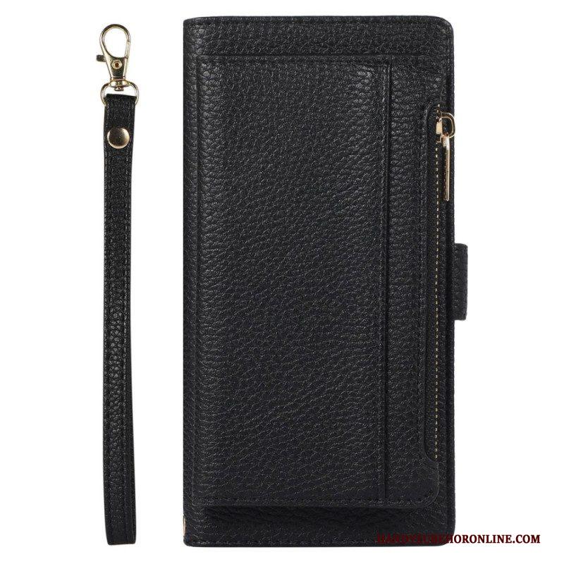 Folio-hoesje voor Xiaomi 12 Lite Portemonnee Leren Afneembare Portemonnee En Lanyard