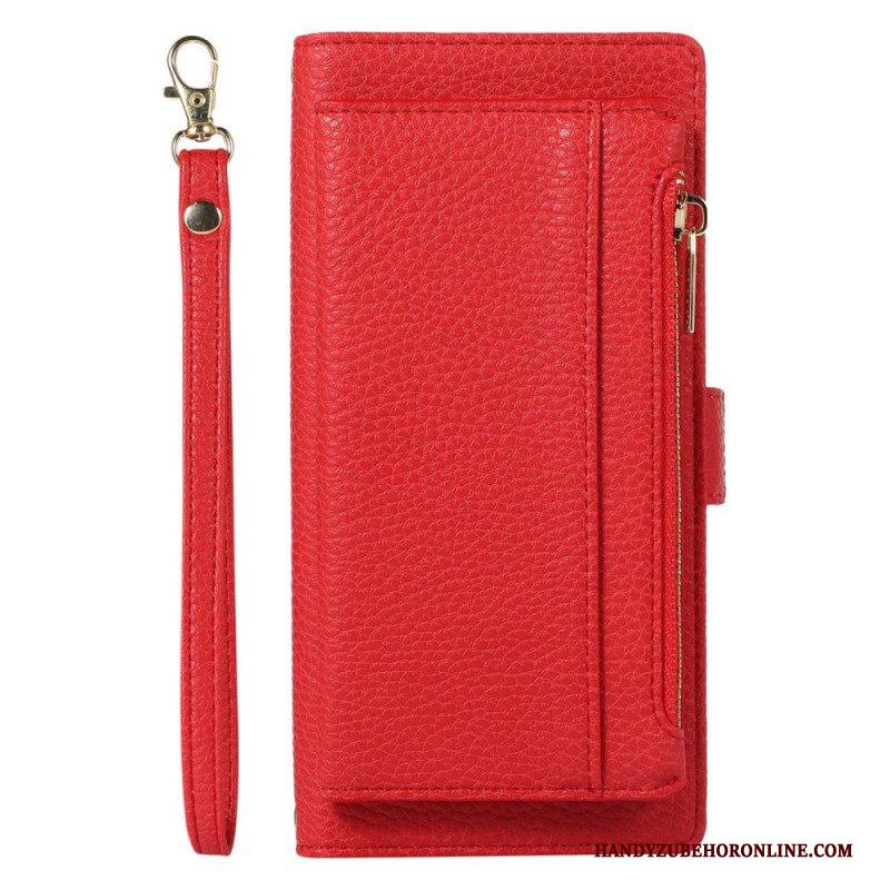 Folio-hoesje voor Xiaomi 12 Lite Portemonnee Leren Afneembare Portemonnee En Lanyard