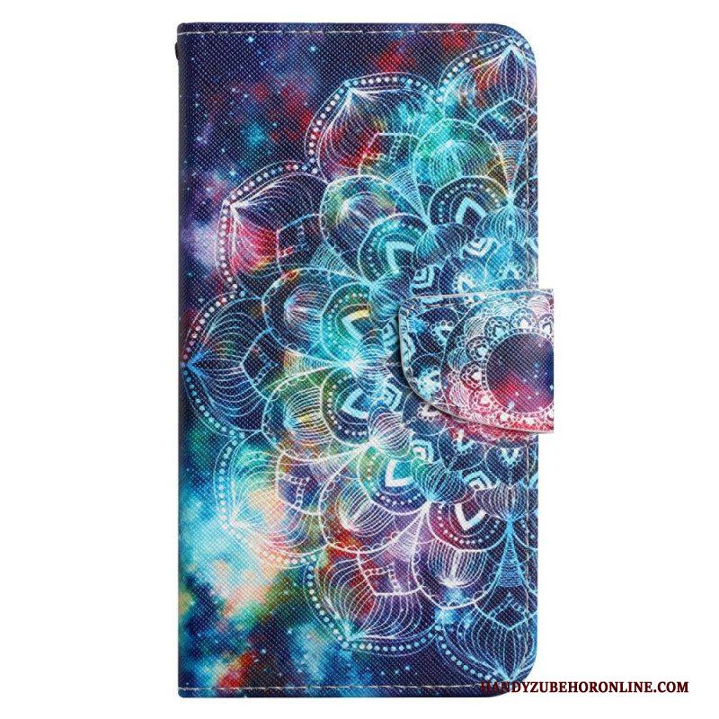 Folio-hoesje voor Xiaomi 12T / 12T Pro Met Ketting Flitsende Strappy Mandala