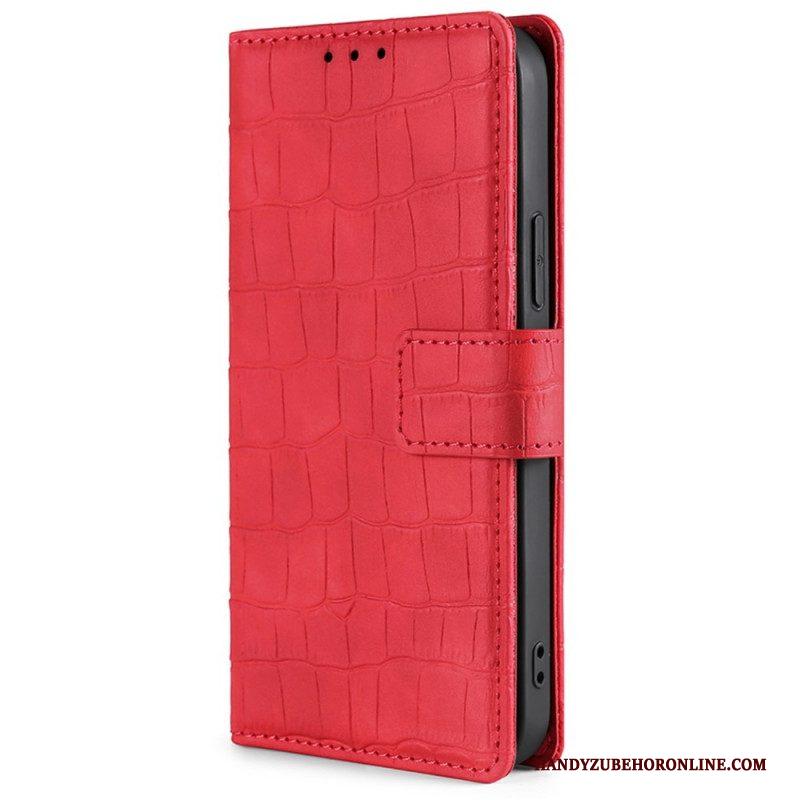 Folio-hoesje voor Xiaomi 12T / 12T Pro Skin-touch-krokodil