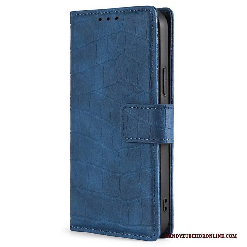 Folio-hoesje voor Xiaomi 12T / 12T Pro Skin-touch-krokodil