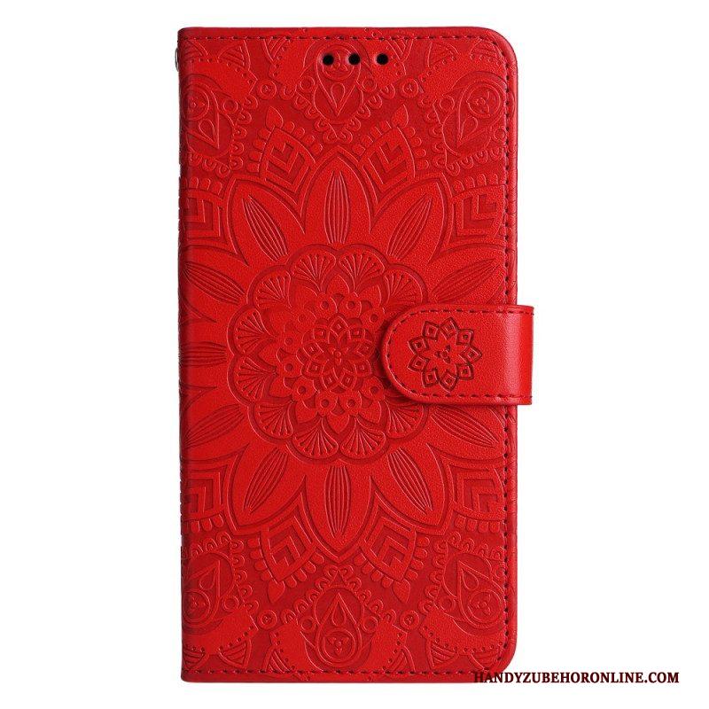 Folio-hoesje voor Xiaomi 13 Mandala Zon Met Lanyard