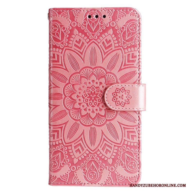 Folio-hoesje voor Xiaomi 13 Mandala Zon Met Lanyard