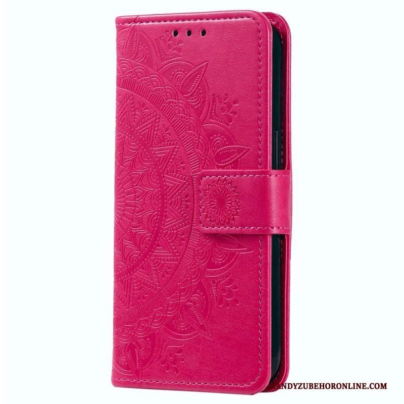 Folio-hoesje voor Xiaomi 13 Pro Mandala Zon Met Lanyard