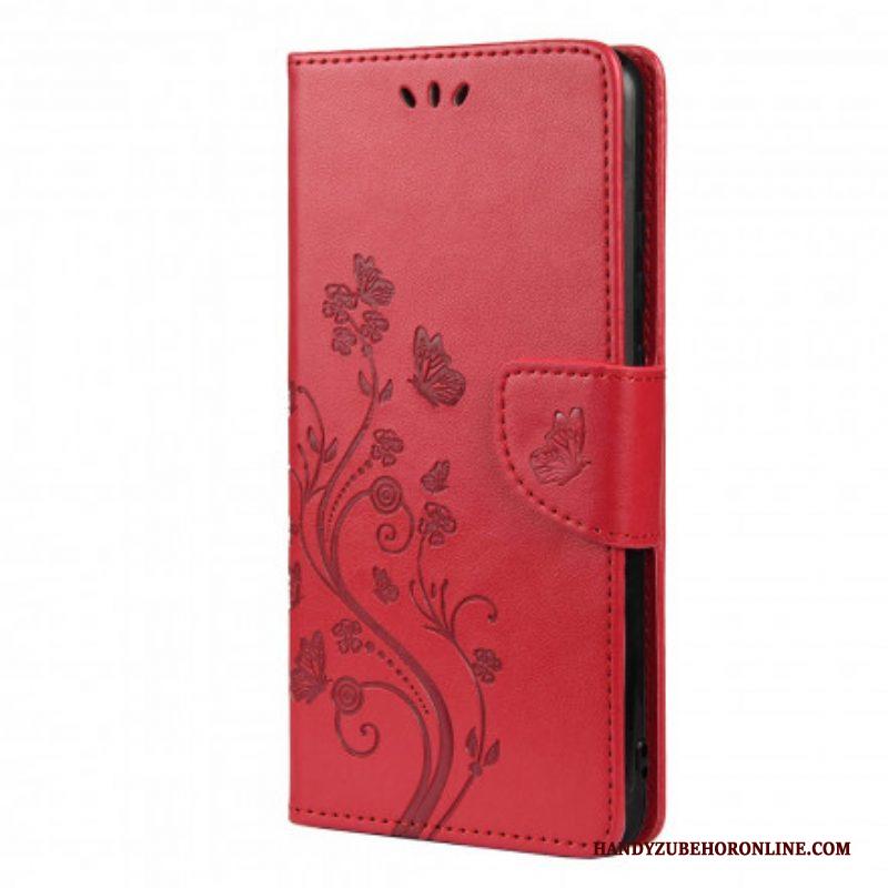 Folio-hoesje voor Xiaomi Redmi Note 10 / 10S Aziatische Vlinders En Bloemen