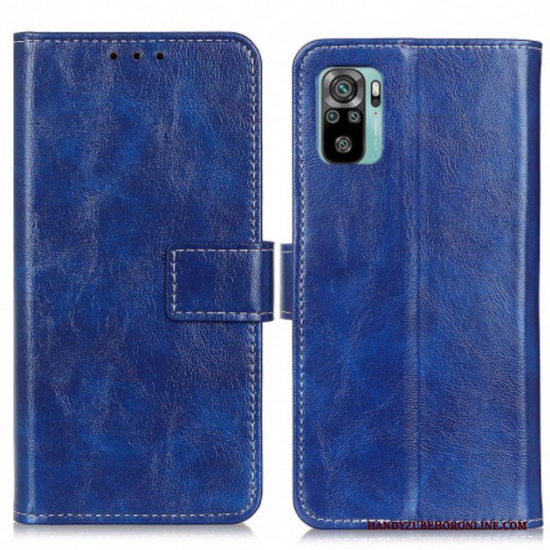 Folio-hoesje voor Xiaomi Redmi Note 10 / 10S Glanzende En Zichtbare Naden