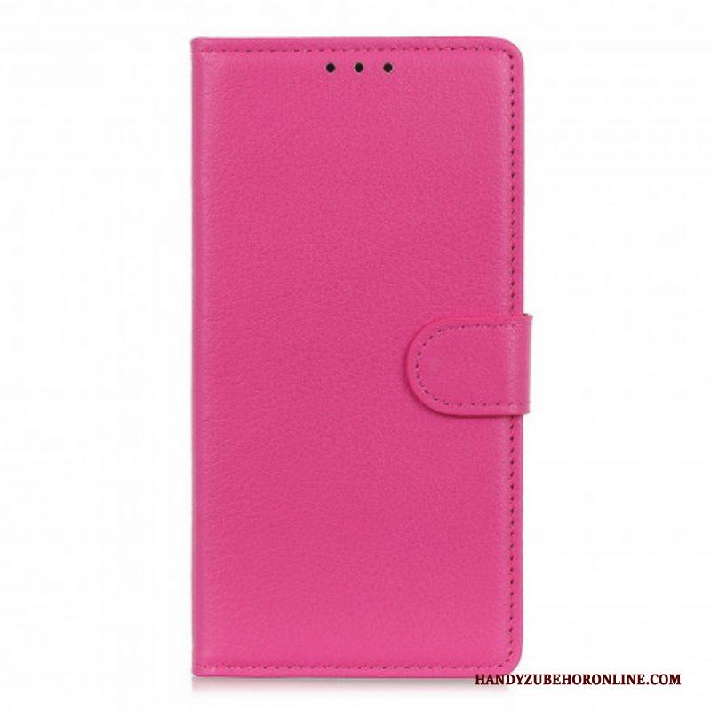 Folio-hoesje voor Xiaomi Redmi Note 10 / 10S Premium Litchi-leereffect