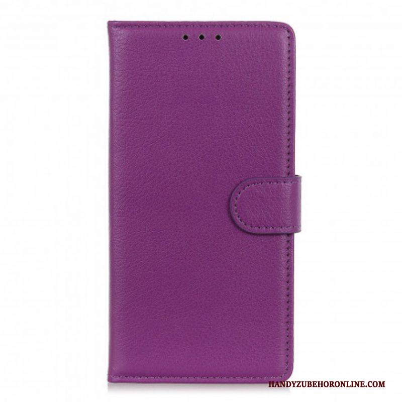 Folio-hoesje voor Xiaomi Redmi Note 10 / 10S Premium Litchi-leereffect