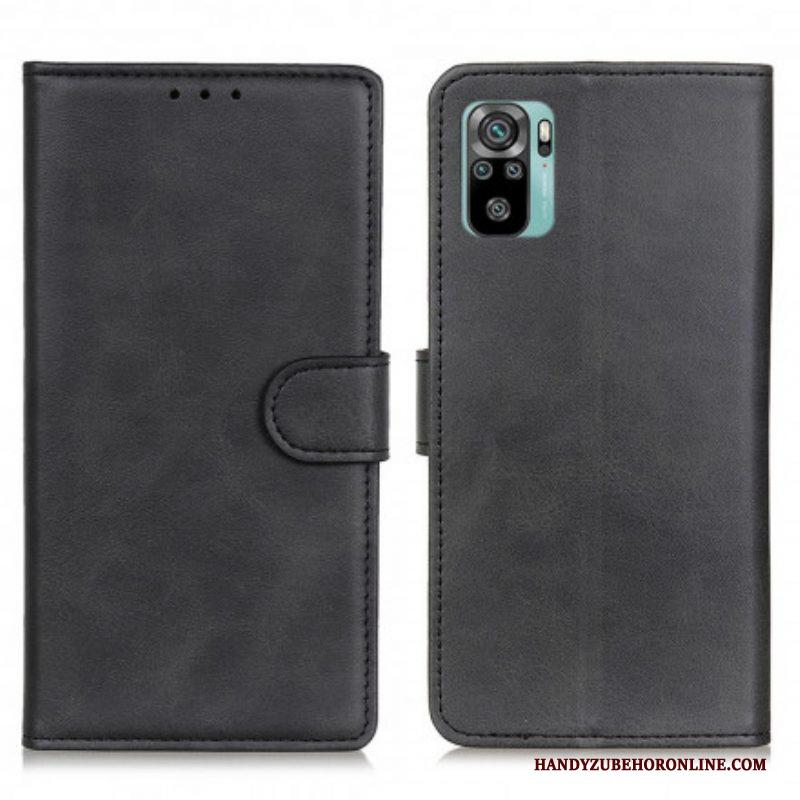 Folio-hoesje voor Xiaomi Redmi Note 10 / 10S Retro Mat Leereffect