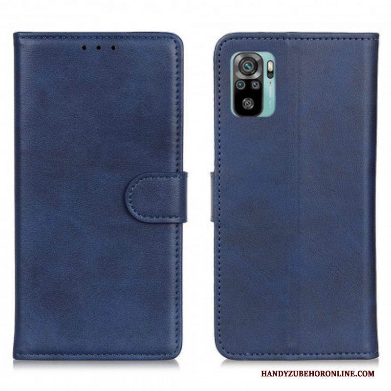 Folio-hoesje voor Xiaomi Redmi Note 10 / 10S Retro Mat Leereffect