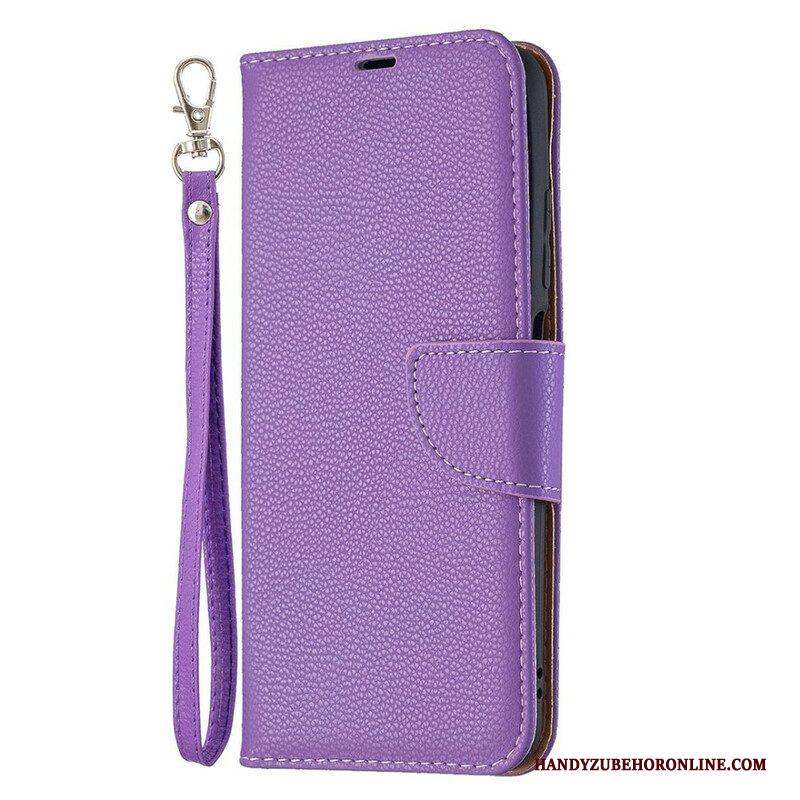 Folio-hoesje voor Xiaomi Redmi Note 10 5G Flip Case Lychee Rabat Schuin