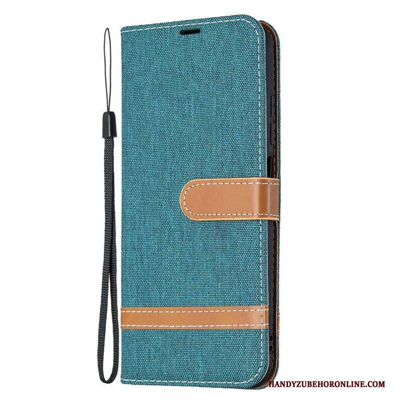 Folio-hoesje voor Xiaomi Redmi Note 10 5G Met Ketting Band Stof