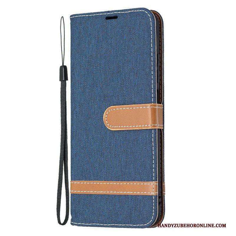 Folio-hoesje voor Xiaomi Redmi Note 10 5G Met Ketting Band Stof