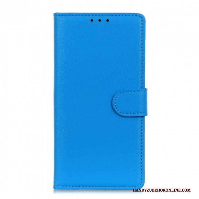 Folio-hoesje voor Xiaomi Redmi Note 10 5G Traditioneel Litchi Kunstleer