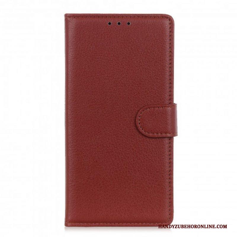 Folio-hoesje voor Xiaomi Redmi Note 10 Pro Premium Litchi-leereffect