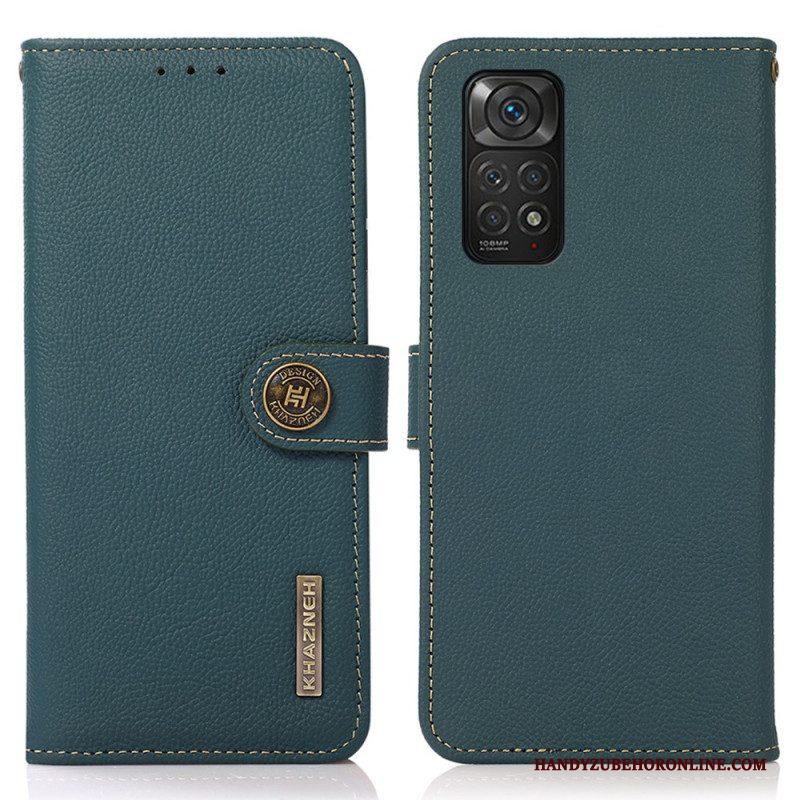 Folio-hoesje voor Xiaomi Redmi Note 11 / 11S Khazneh Rfid Echt Leer