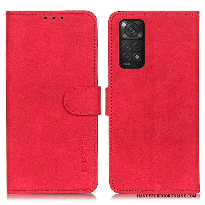 Folio-hoesje voor Xiaomi Redmi Note 11 / 11S Khazneh Vintage Leereffect