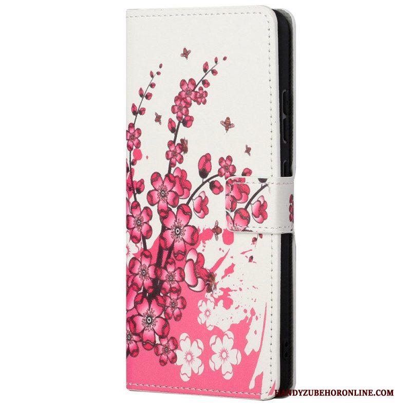 Folio-hoesje voor Xiaomi Redmi Note 11 Pro / 11 Pro 5G Tropische Bloemen