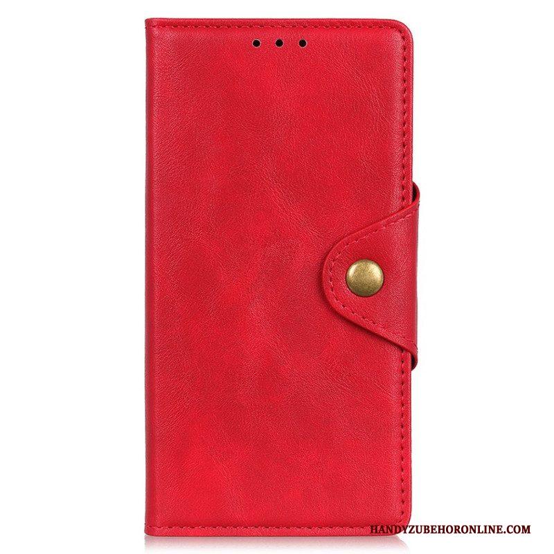 Folio-hoesje voor Xiaomi Redmi Note 11 Pro Plus 5G Knoop Van Imitatieleer