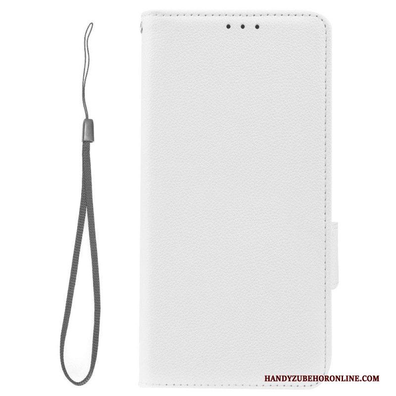 Folio-hoesje voor Xiaomi Redmi Note 12 5G Ultrafijne Lychee-stijl