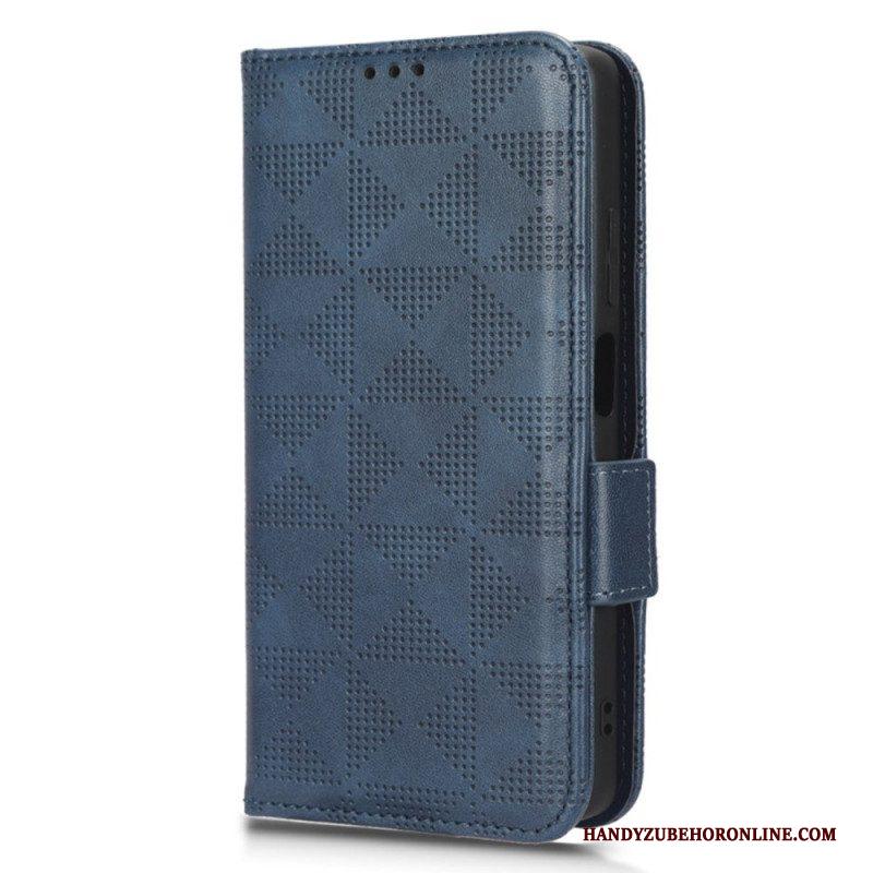 Folio-hoesje voor Xiaomi Redmi Note 12 Pro Driehoeken Met Lanyard