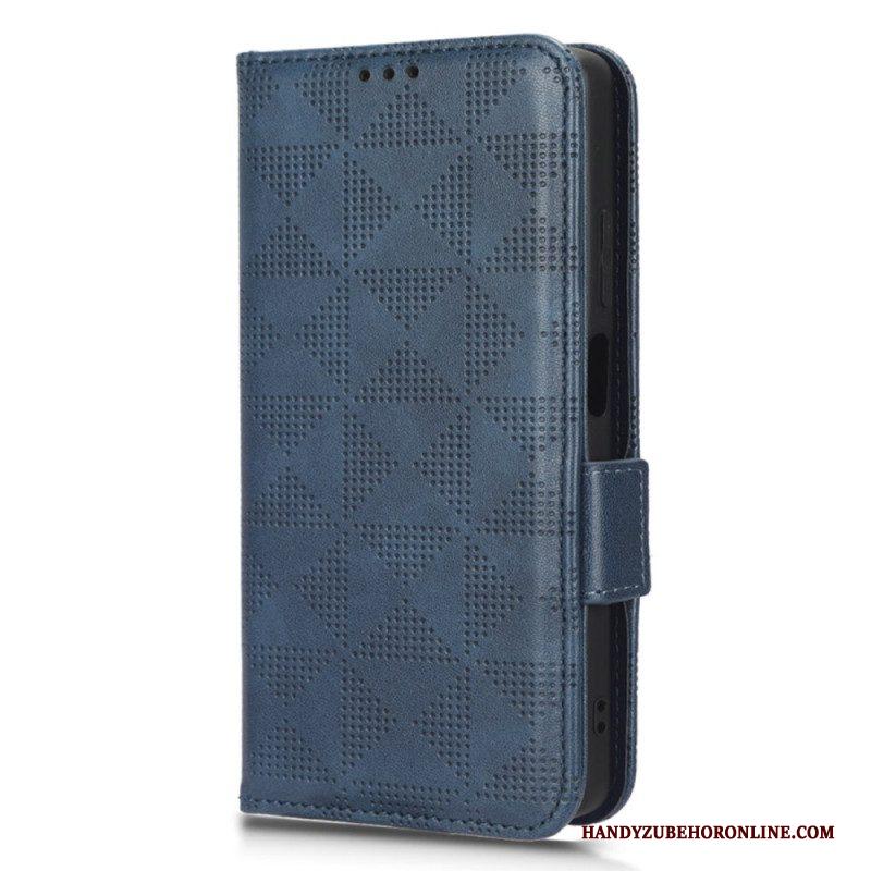 Folio-hoesje voor Xiaomi Redmi Note 12 Pro Plus Driehoeken Met Lanyard