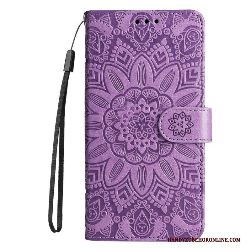 Folio-hoesje voor Xiaomi Redmi Note 12 Pro Plus Met Ketting Mandala-decoratie Met Riem