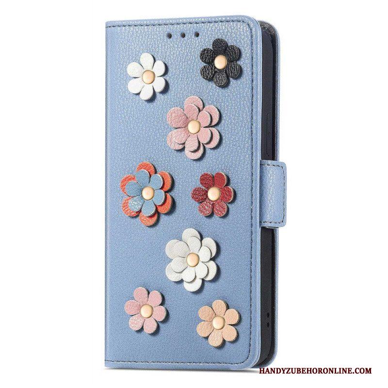 Folio-hoesje voor iPhone 14 Decoratieve Bloemen