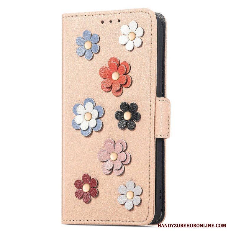 Folio-hoesje voor iPhone 14 Decoratieve Bloemen