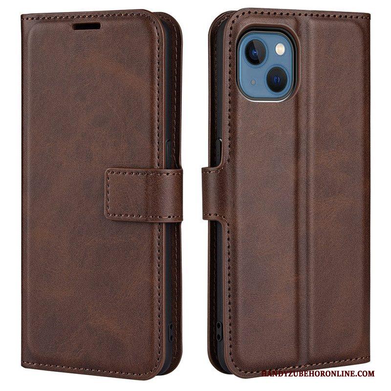 Folio-hoesje voor iPhone 14 Plus Slank Extreem Leereffect