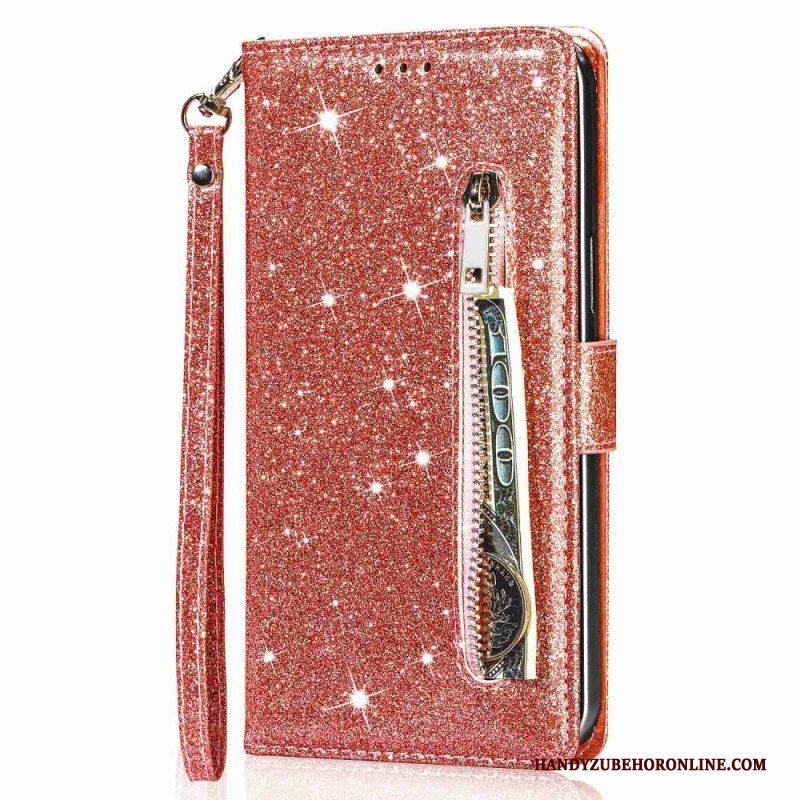 Folio-hoesje voor iPhone 14 Pro Max Portemonnee Leren Glitter Portemonnee